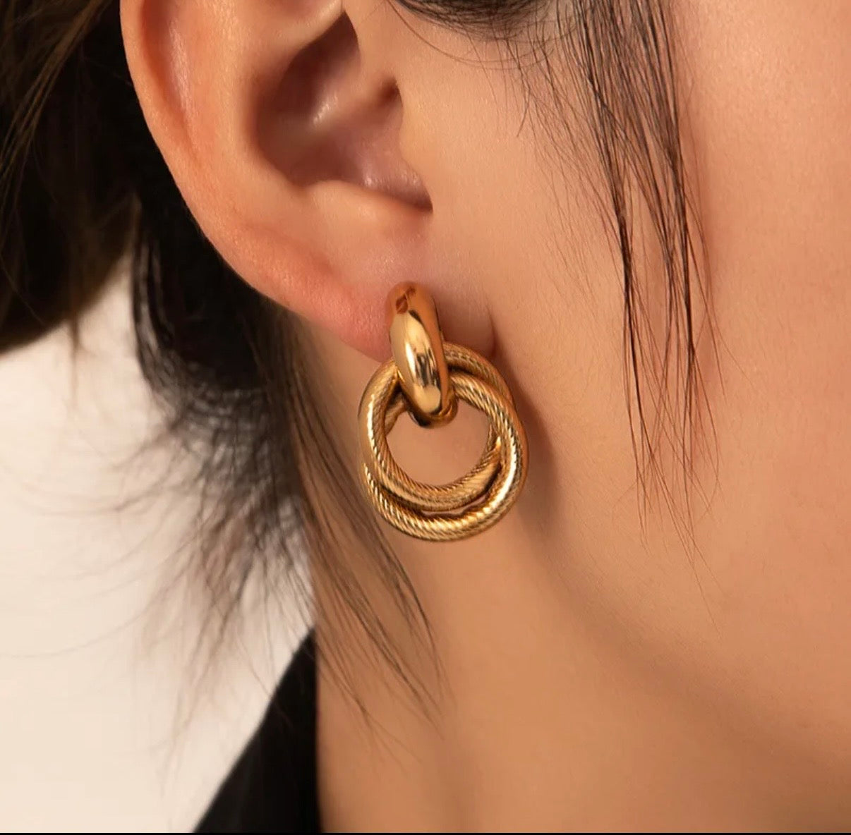 Vintage style Geometric iron Stone-free Hypoallergenic Drop Earings