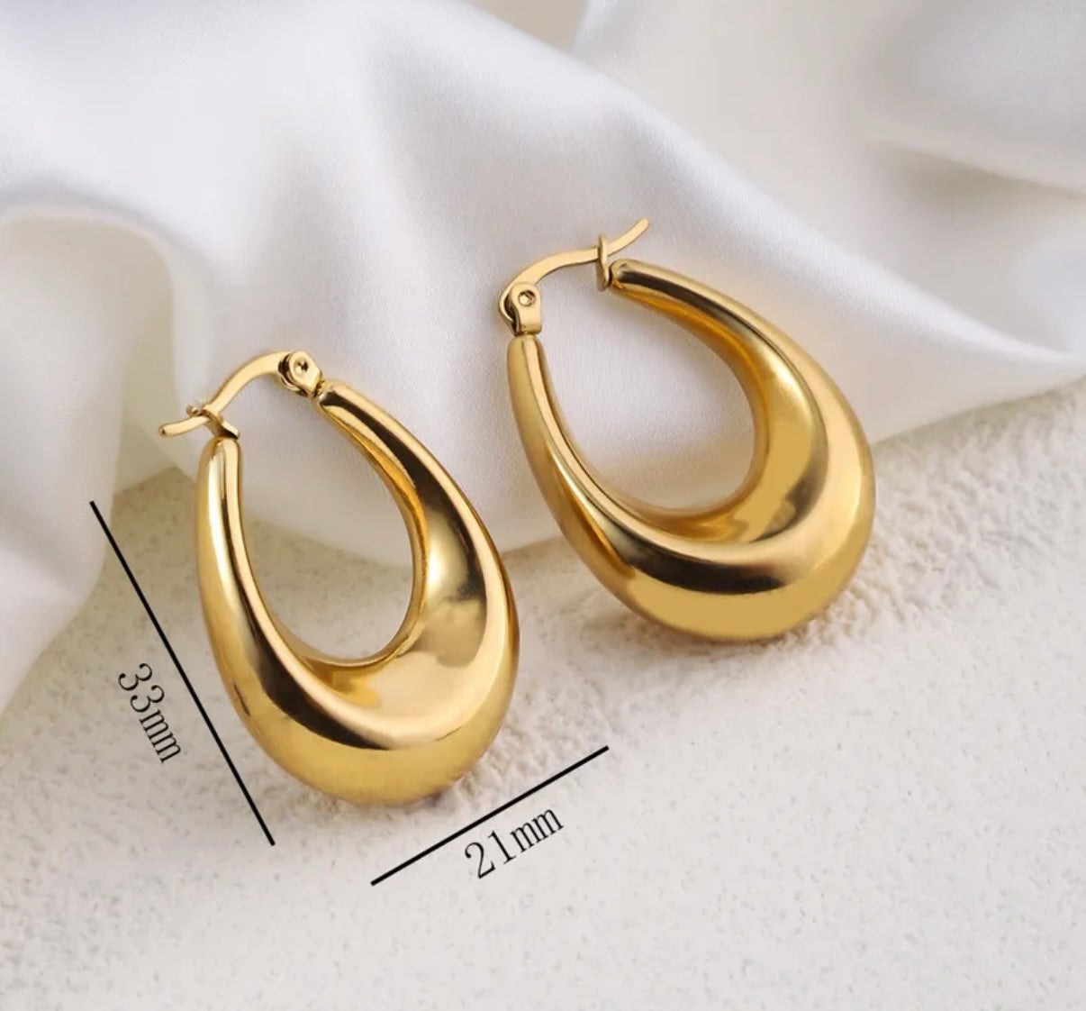 Stainless Steel Titanium plated Geometric Earings
